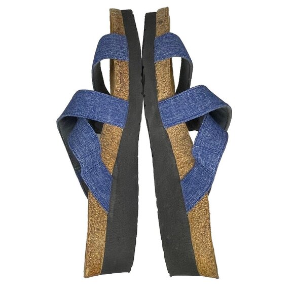 Naot Naomi Womens sz 9 EU 40 Blue Stretch Slip On Sandals Shoes Made in Israel - Picture 5 of 9